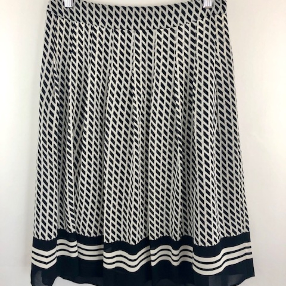 Talbots Skirt Womens Navy and Black Size 2Petite